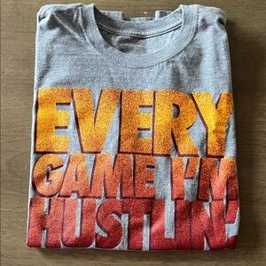 Nike Gray NFL Retro T-Shirt with Red/Orange Print Washington Redskins Hustle